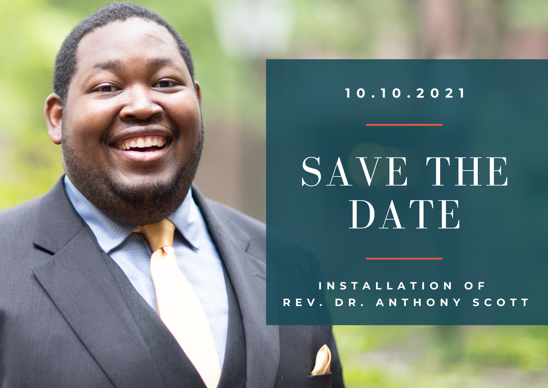 Save the Date! Installation of Rev. Dr. Anthony Scott