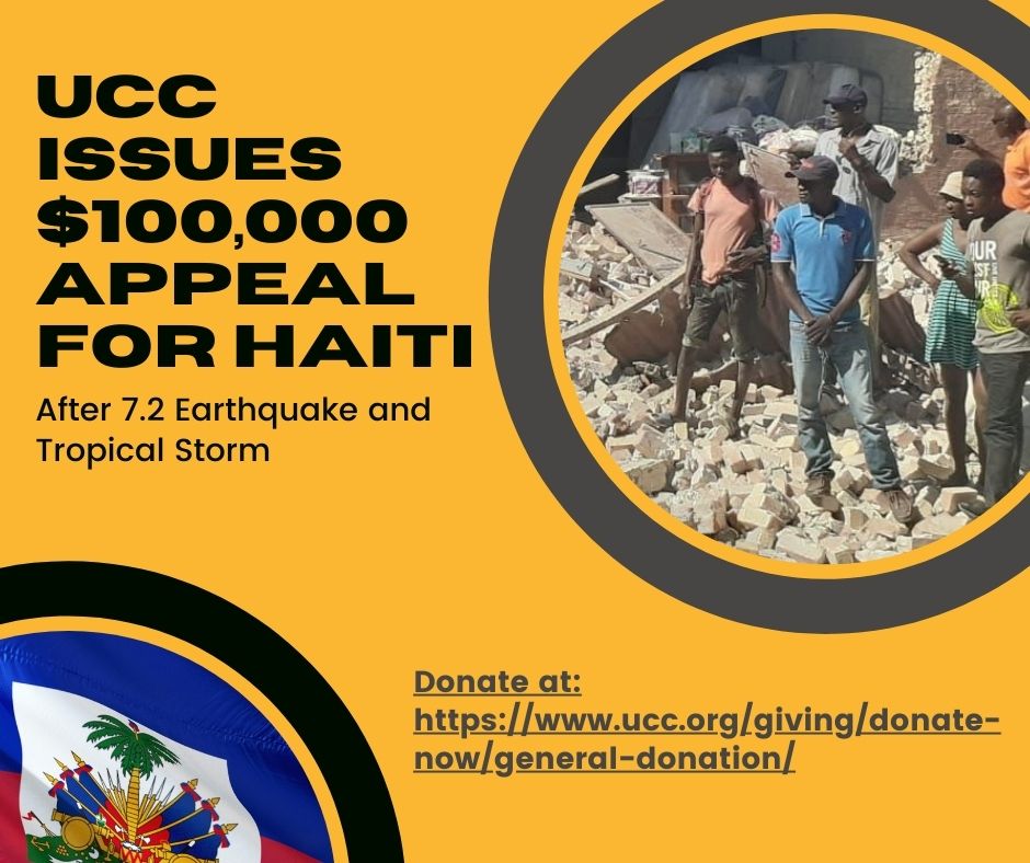 UCC Issues $100,000 Appeal for Haiti After 7.2 Earthquake and Tropical Storm