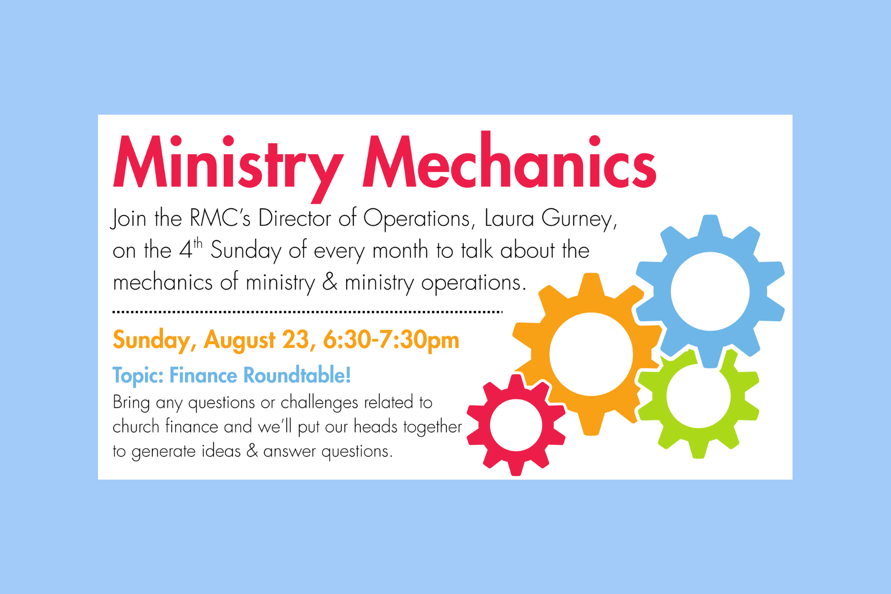 New Series: Ministry Mechanics